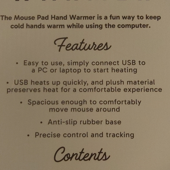 Warm Mouse Pad - Pink and Cream For Those Cold Hands - Picture 6 of 7
